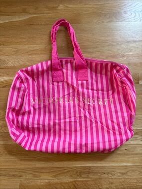 Victoria's Secret Pink Striped Weekend Tote